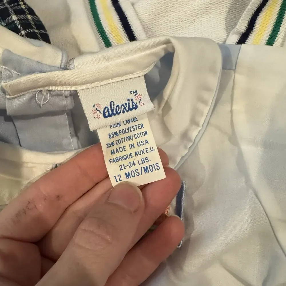 8-Piece Lot Vintage Baby Boy Clothes 12 Months 1990s Okie Dokie Carters FLAWS